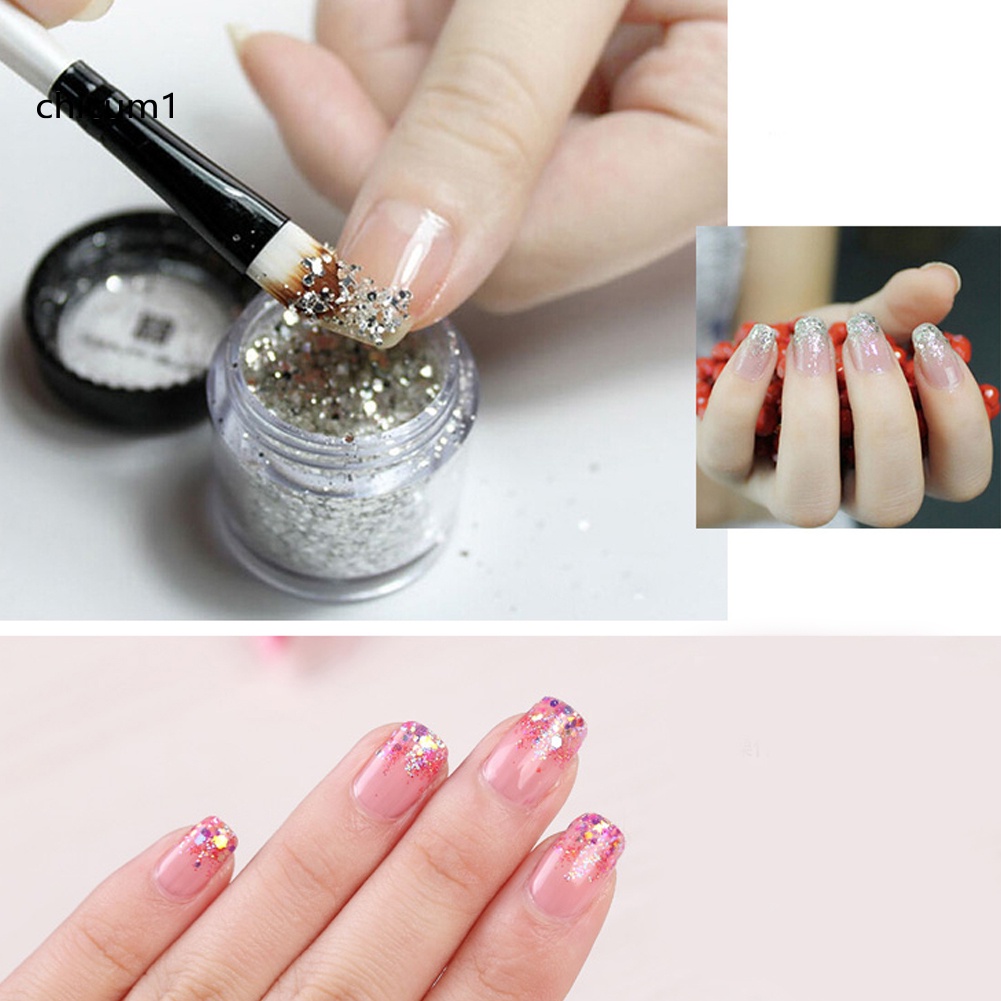 [Hàng mới về] Bột kim tuyến trang trí móng tay 10g DIY tùy chọn màu sắc