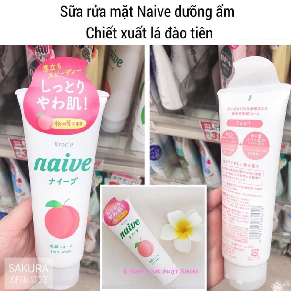 KRACIE- SỮa rửa mặt hương lá đào Naive