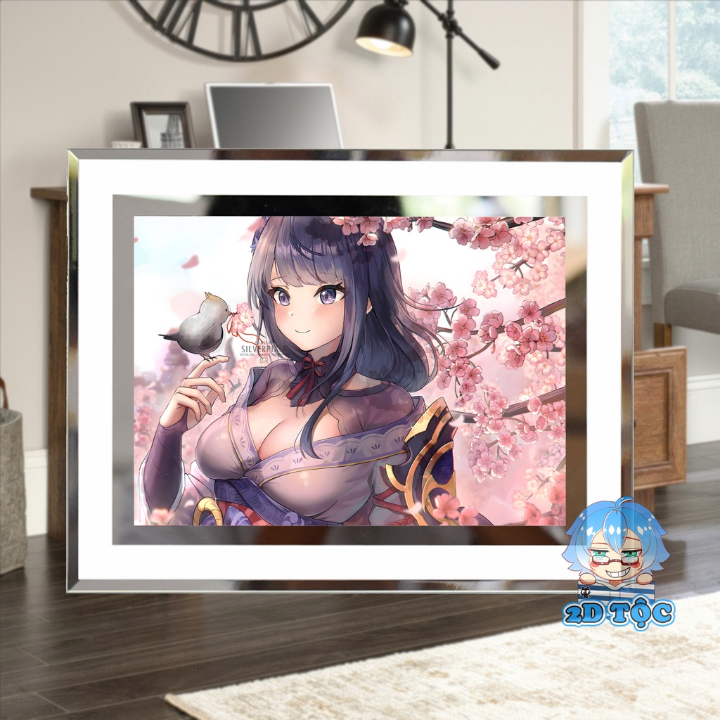 Khung ảnh kính Raiden Shogun (11) Game Genshin Impact  by 2D Tộc Shop