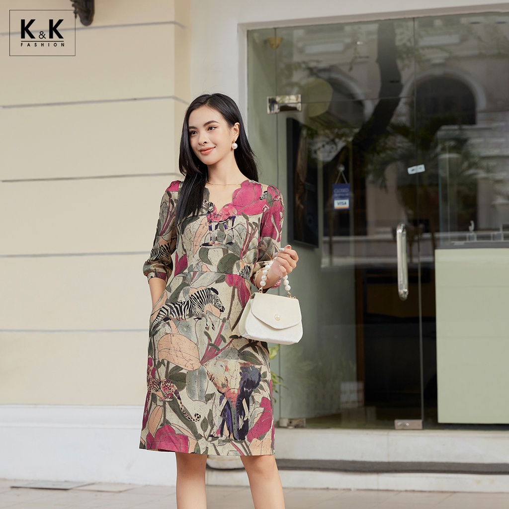 Đầm Công Sở Nữ Tay Lỡ K&K Fashion KK106-09 Dáng Chữ A | BigBuy360 - bigbuy360.vn