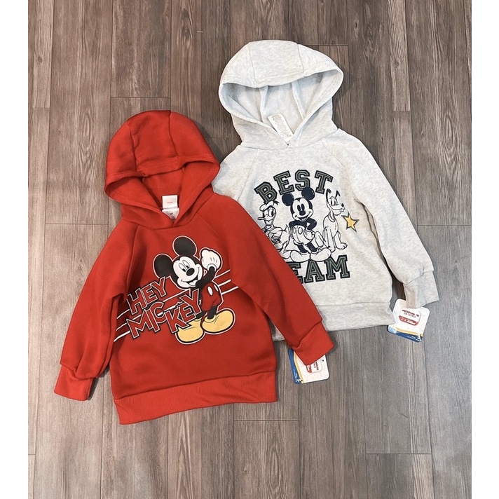 Áo nỉ bông hoddie hãng Disney hoạ tiết mickey cho bé từ 12 tháng đến 6 tuổi