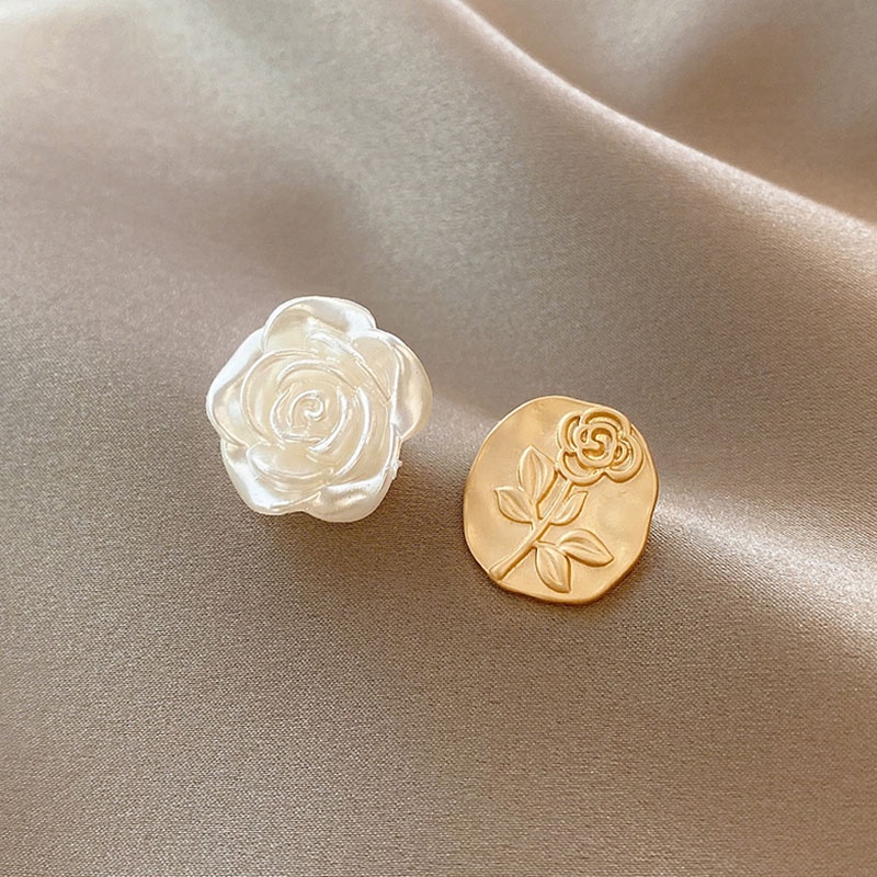 Bông Tai Bạc 925 Hình Hoa Đính Ngọc Trai Phong Cách Retro Thời Trang