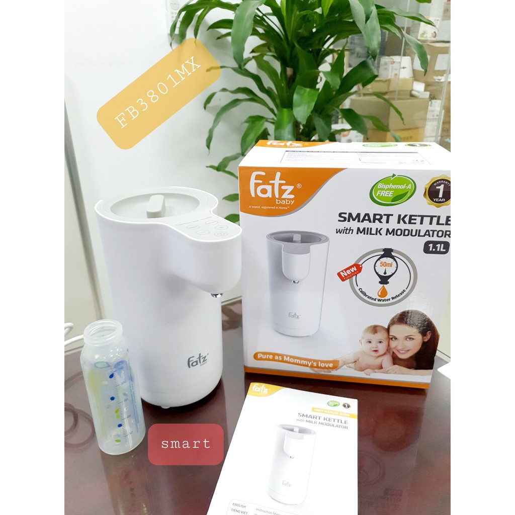 [Mã FMCG8 giảm 8% đơn 500K] MÁY ĐUN VÀ HÂM NƯỚC PHA SỮA ĐIỆN TỬ FATZ BABY - FB3801MX