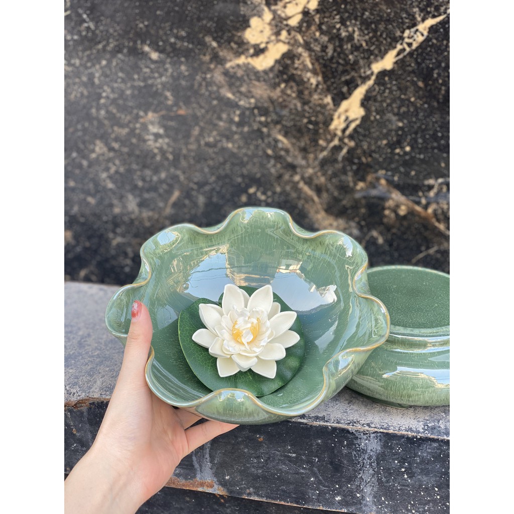 [𝘽𝙖́𝙩 𝙏𝙝𝙖̉ 𝙃𝙤𝙖] Minh Đường Tụ Thủy/ Bát Sen Thả Hoa | BigBuy360 - bigbuy360.vn