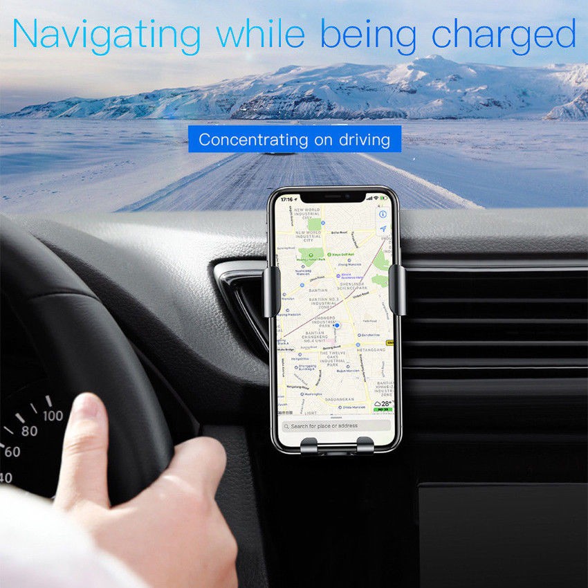 Bộ đế giữ điện thoại khóa tự động dùng cho xe hơi Baseus Future Gravity Car Mount