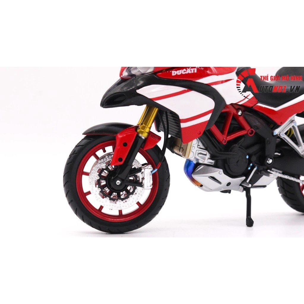 MÔ HÌNH XE ĐỘ DUCATI MULTISTRADA 1200S RED WHITE 1:12 AUTONO1 D196