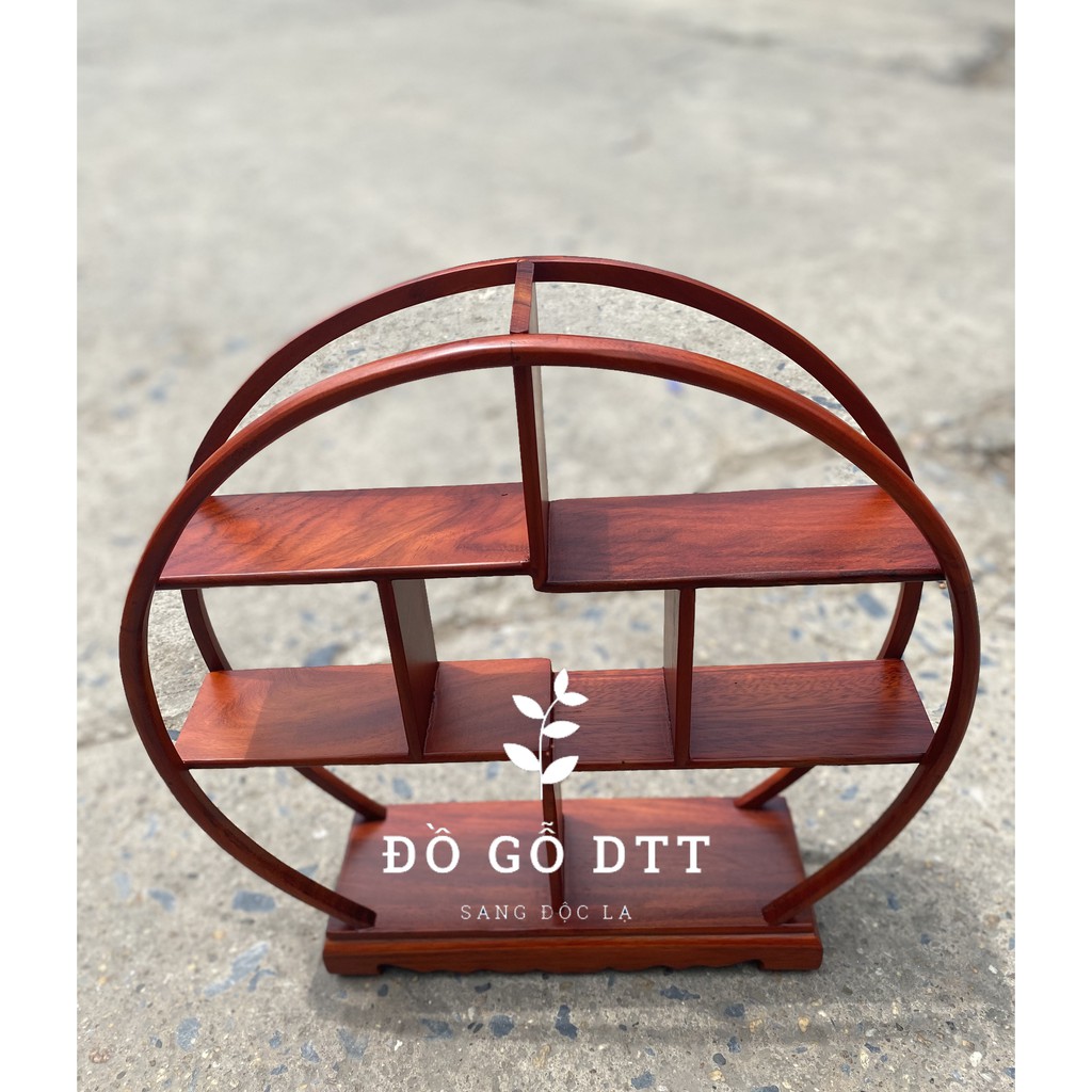 Kệ mini gia dụng  hình tròn kệ mini trang trí để đồ trang trí nhà cửa gỗ hương