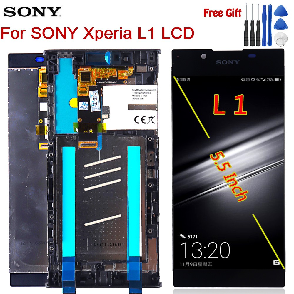 Màn Hình Cảm Ứng Thay Thế Cho Sony Xperia L1 Lcd màu đen-SKU-MHL1-va