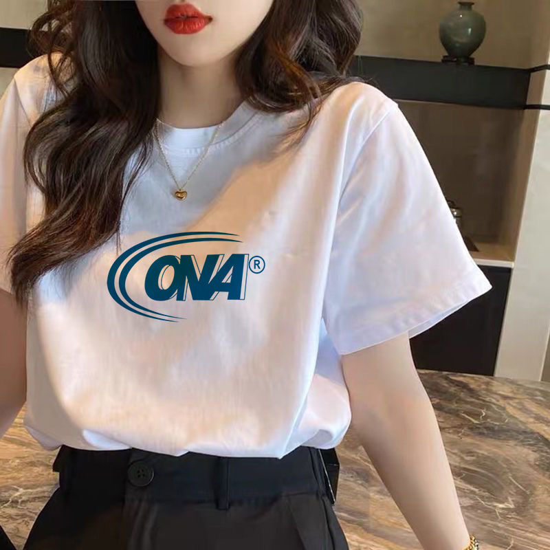 Áo thun ngắn tay dáng rộng phong cách Hàn Quốc cho nữ