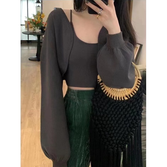 Áo Khoác cardigan Dệt Kim Tay Dài Phong Cách Hàn Quốc Thời Trang Cho Nữ