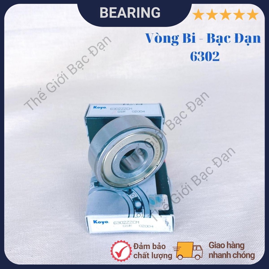 Vòng bi bạc đạn 6302 ZZCM KOYO - hàng đẹp - chất lượng cao - Thế Giới Bạc Đạn
