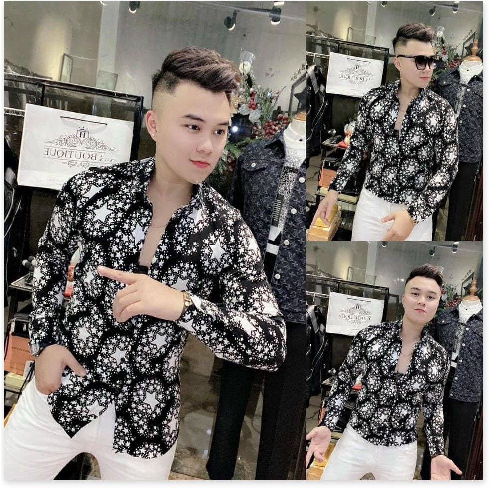 ÁO SƠ MI NAM TAY DÀI KẺ SỌC VÀ HỌA TIẾC MỚI NHẤT 2021 1HIT1 FASHION