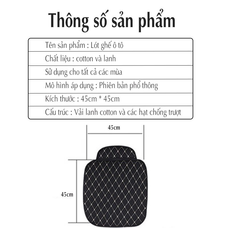 Lót Ghế Ô Tô, Thảm Lót Ghế Mềm Mịn, Tạo Cảm Giác Thoải Mái Khi Đi Xe - AUTO BEN