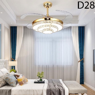 Quạt đèn trần DD28 - quạt trần, đèn ốp trần. quạt đèn trần phòng khách ,quạt đèn trần phòng ngủ