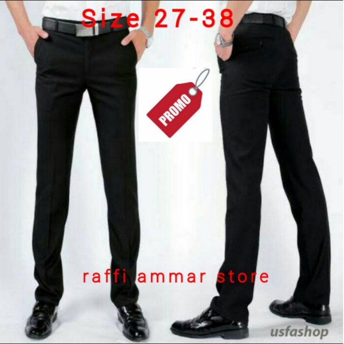 Quần Tây Đen Ống Ôm Size 27-38 Thời Trang Công Sở Cho Nam