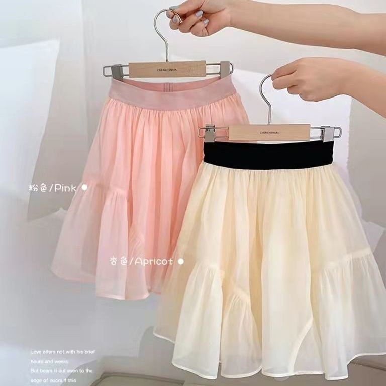 Chân Váy Lưới Xếp Li Phong Cách Thời Trang Xuân Thu Mới Dành Cho Bé Gái