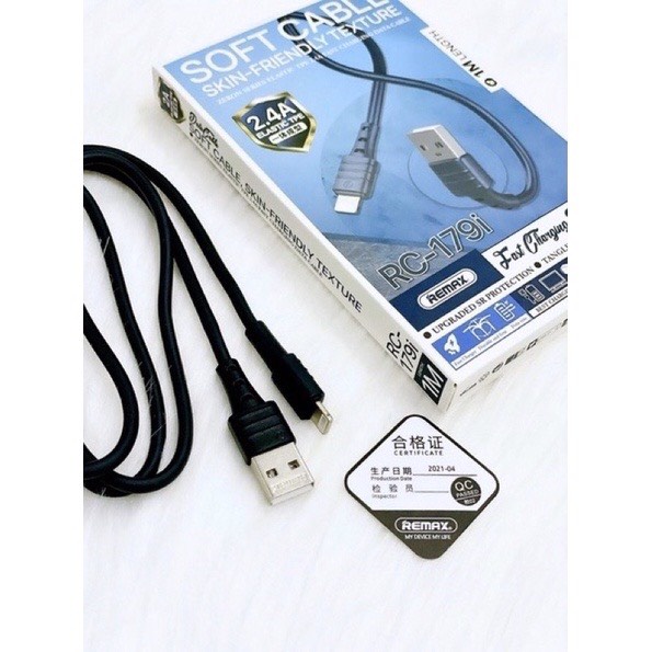 CHÍNH HÃNG - Dây Cáp Sạc Nhanh Lightning/Typec/Microusb Remax Rc-179 2.4A