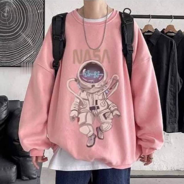 Áo SWEATER form rộng chất nỉ ngoại thiết kế NASA phi hành gia