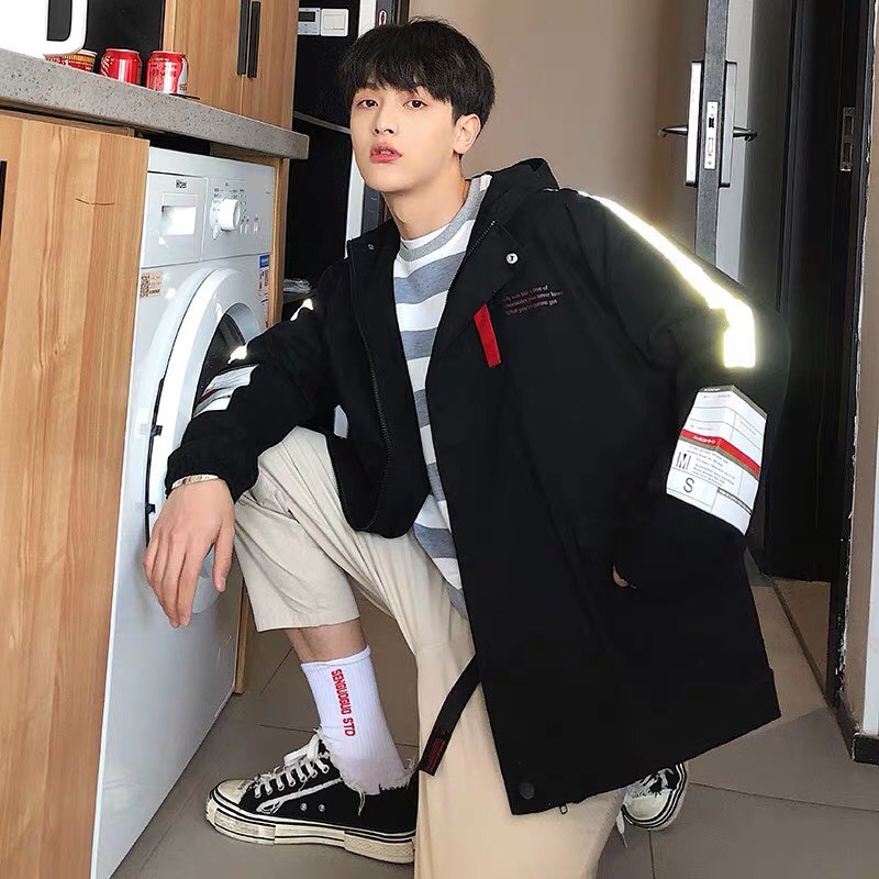 Áo khoác kaki túi hộp unisex form rộng Phản Quang, nam nữ ulzzang Wind