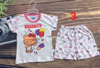 Bộ cotton sợi tre bé gái