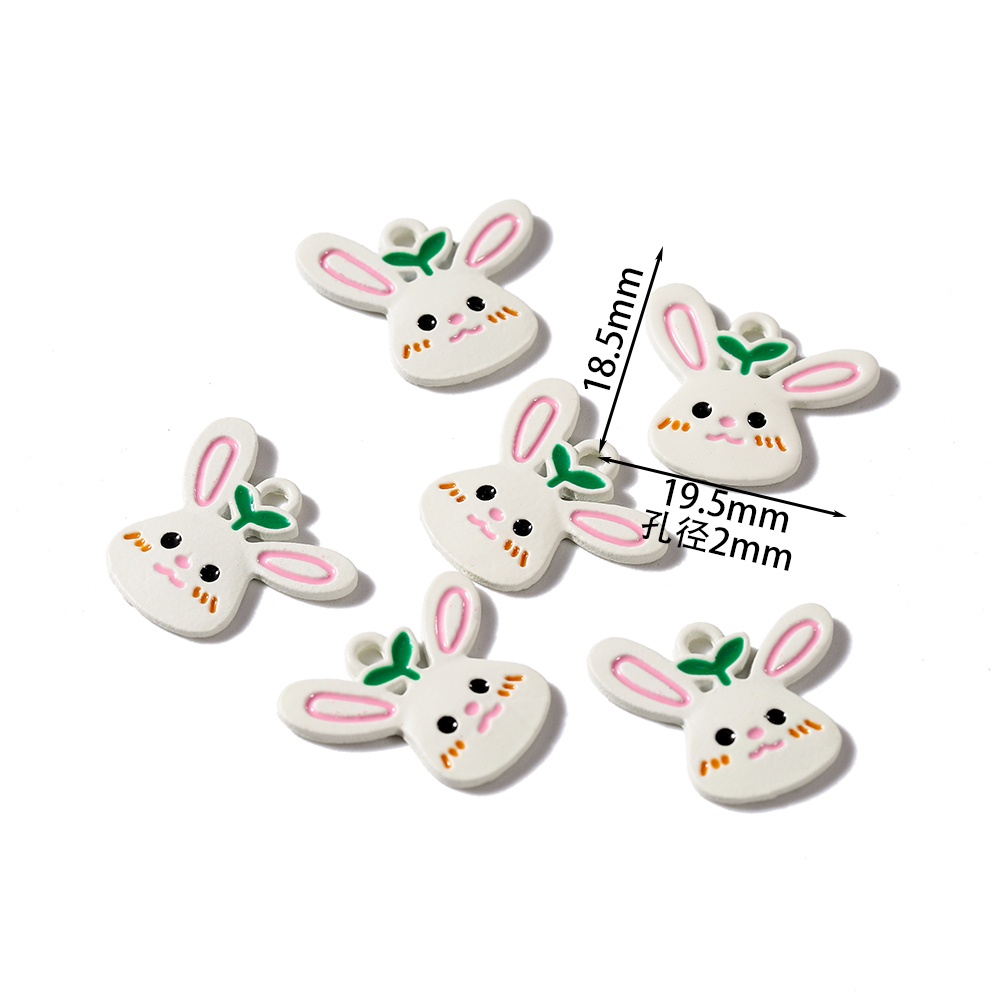 Bộ 5 / 10 Mặt Dây Chuyền Hình Gấu Và Dâu Tây Phun Sơn Dầu Bằng Hợp Kim