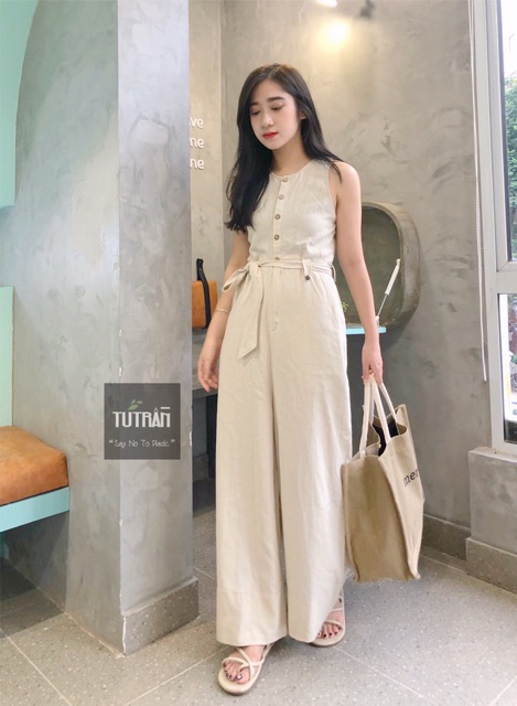JUMP LINEN 3 LỖ ỐNG RỘNG ĐAI EO