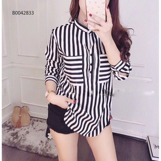 Sơmi  Sọc 2 Túi (ảnh thật)
