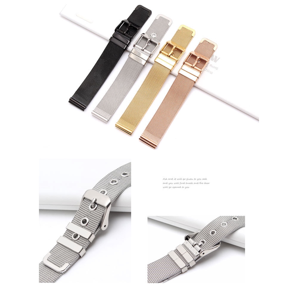 Dây đeo đồng hồ bằng thép không gỉ 304 dài 18mm 20mm 22mm 24mm
