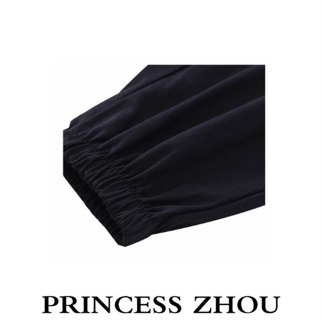 Quần Dài Lưng Cao Ống Rộng Màu Đen Thời Trang Cho Nữ | BigBuy360 - bigbuy360.vn