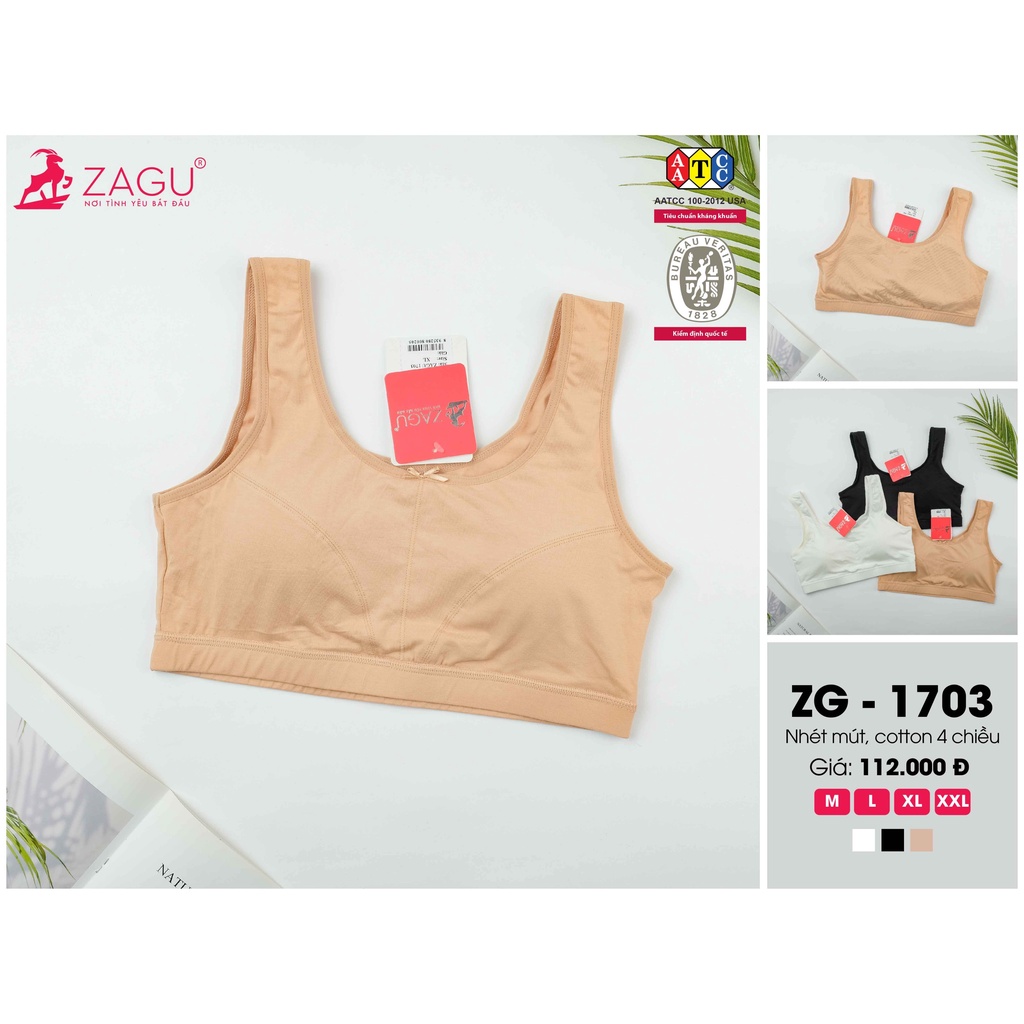 Áo lá học sinh - Áo ngực thể thao ZG 1703 dành cho bé từ 10 đến 16 tuổi
