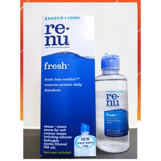 RENU dung dịch ngâm tráng tẩy rửa và bảo quản kính áp tròng Mỹ date mới 2025(kèm theo lens case-lens case included)