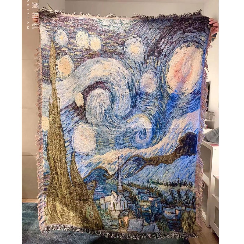 Thảm trải sofa họa tiết Starry Night Van Gogh