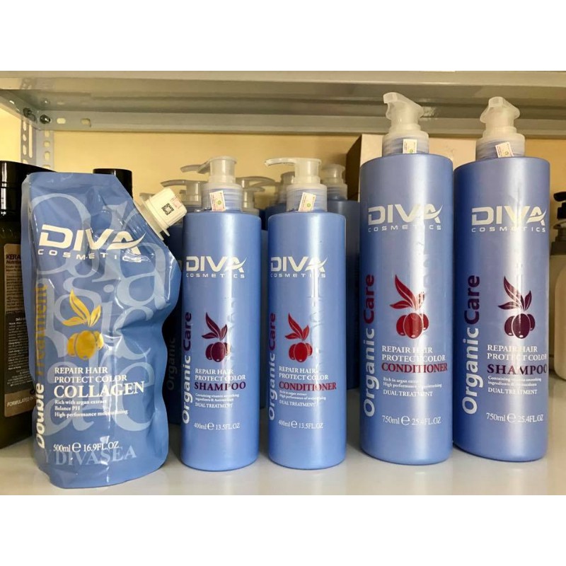Dầu gội xả DiVa phục hồi tóc hư tổn cấp độ3 750ml - hàng chính hãng