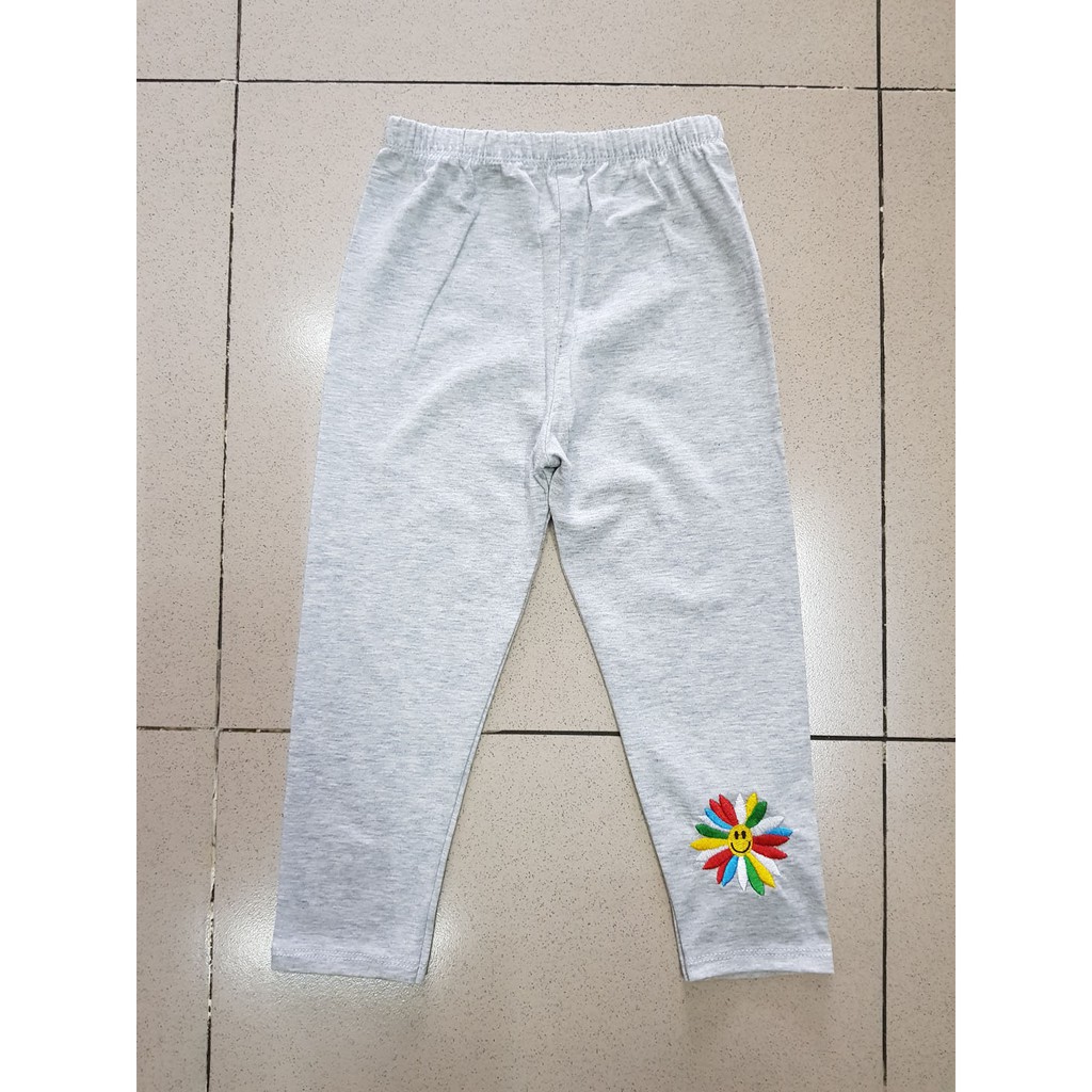 Quần legging dài bé gái thêu hoa cúc 8-40kg