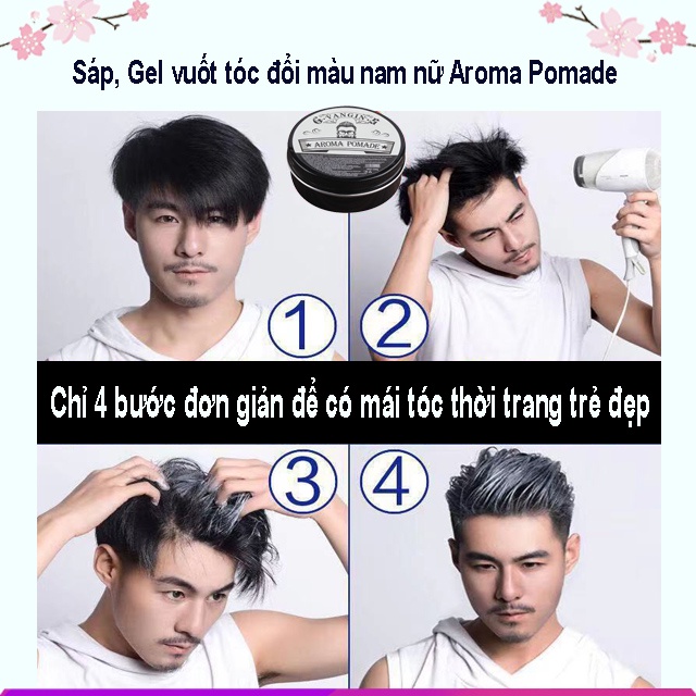 Gel, Sáp vuốt tóc tạo kiểu giữ nếp nam nữ Aroma Pomade