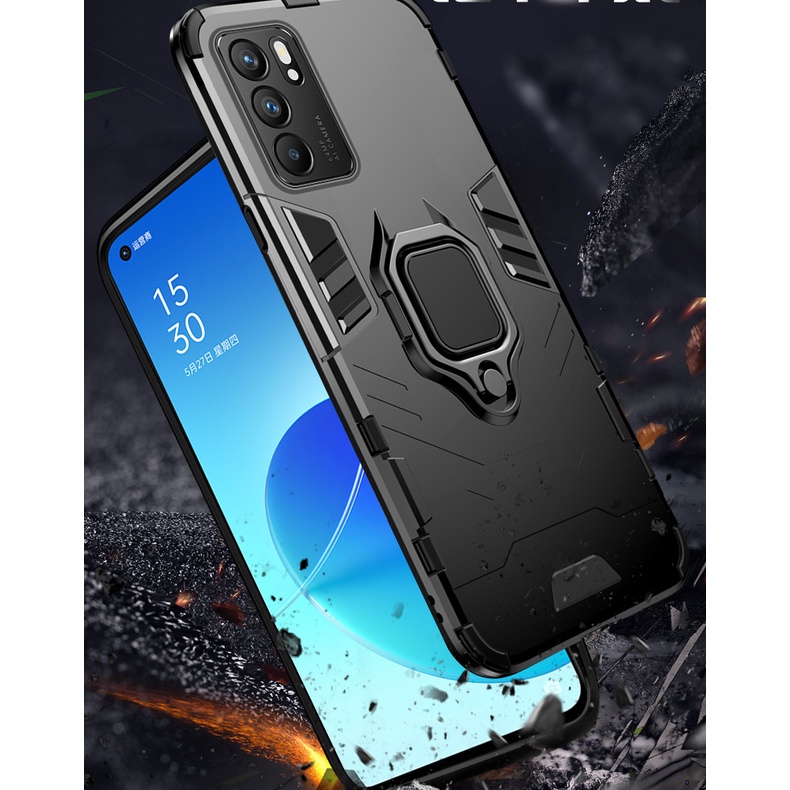 Ốp Lưng OPPO RENO 6 5G, 6Z 5G Chống Sốc Iron Man Màu Đen