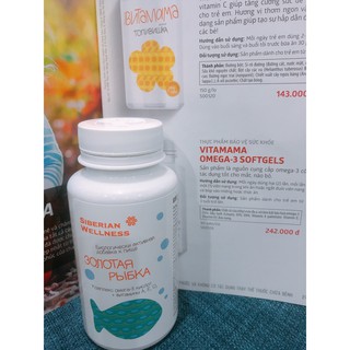 Viên uống VitaMama Omega-3 Siberi Nga tăng cường trí não và sáng mắt cho trẻ