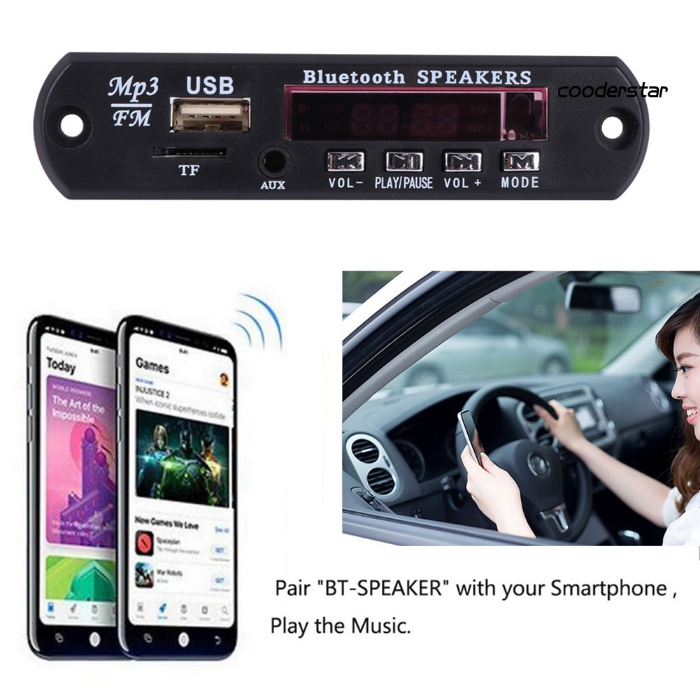 Bo mạch giải mã âm thanh MP3 mô đun bluetooth 5.0 dành cho loa gắn trong xe hơi