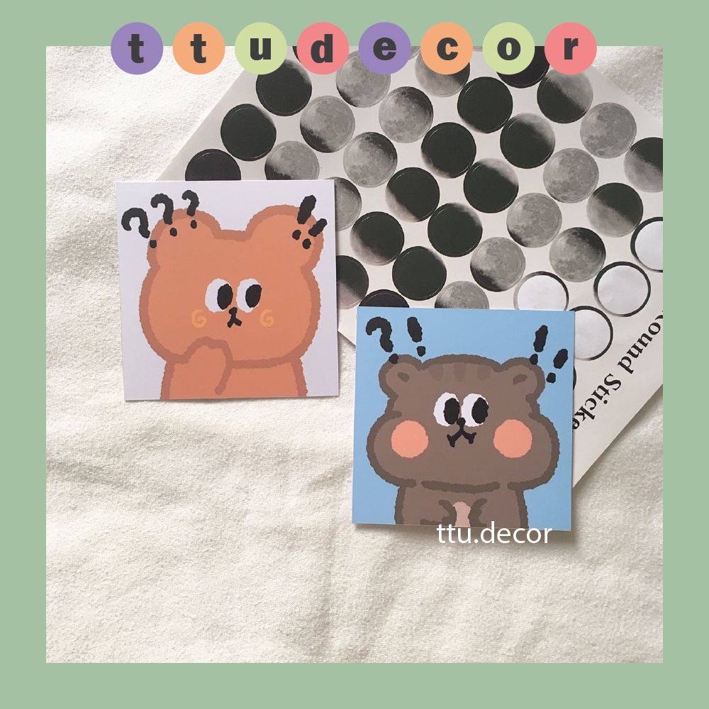 POSTCARD động vật hoạt hình cute trang trí