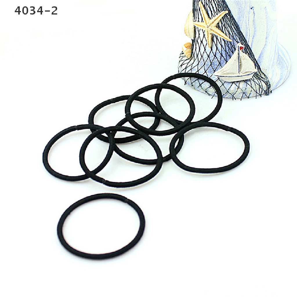 Set 40 Dây Cột Tóc Co Giãn Màu Đen 4034-2 Thời Trang Cho Nữ Giá Đỡ
