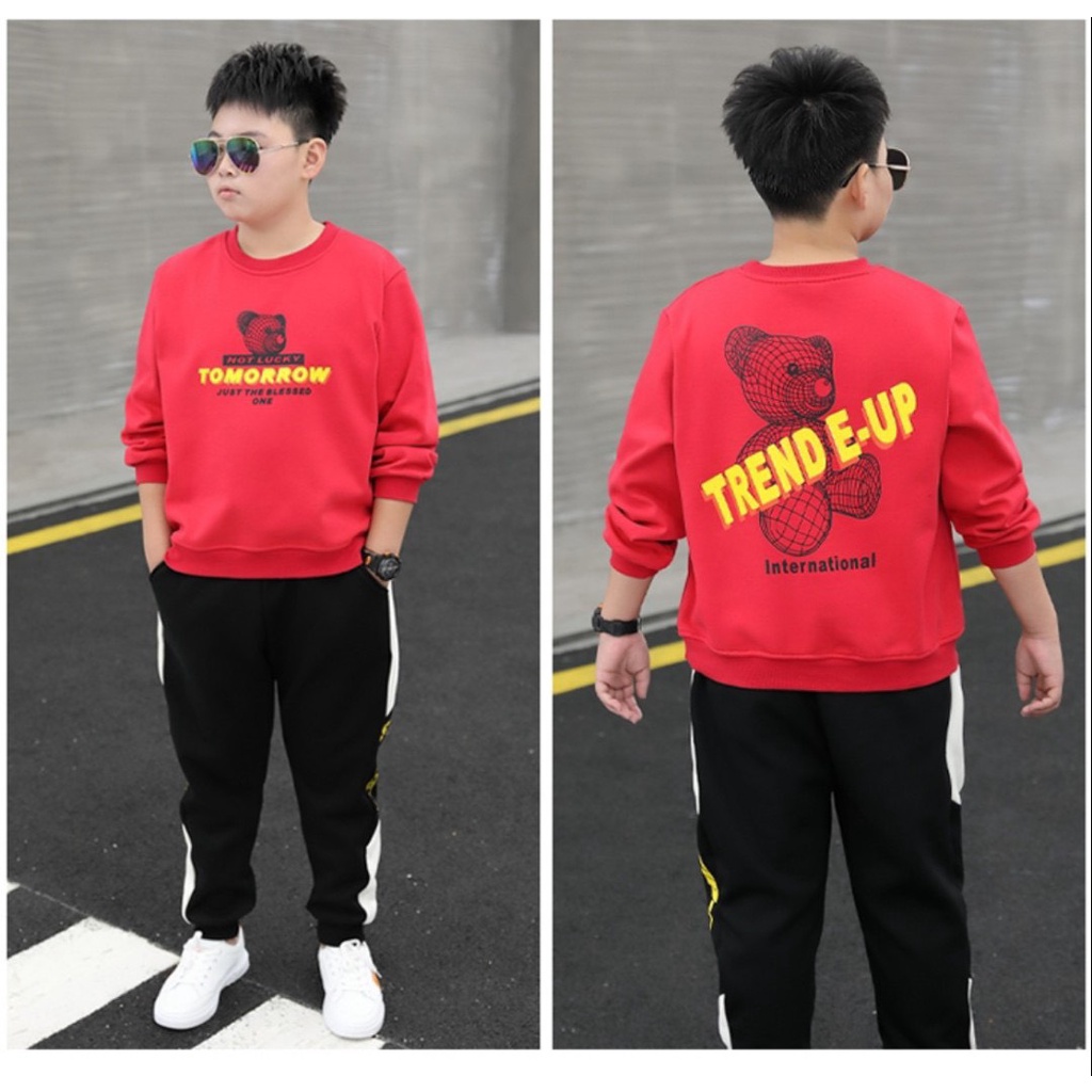 Set bộ quần áo thu đông cho bé trai 14-45kg  mẫu TOMO . Chất liệu đẹp, đường may kỹ. MA101