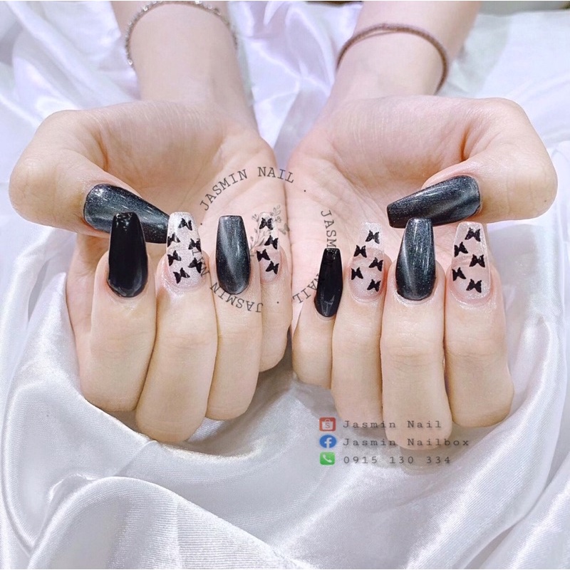 [NAIL BOX] Nailbox móng thiết kế móng giả sơn gel bóng đẹp giá rẻ mẫu mắt mèo kim cương ẩn bướm