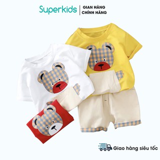 Bộ Gấu túi sọc caro cho bé 8-18kg QATE589