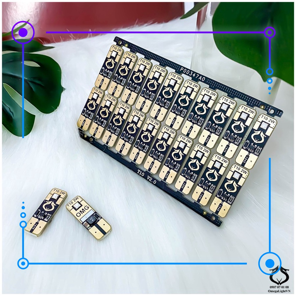Bóng led T10_OMG thay demi, xinhan, soi bảng số