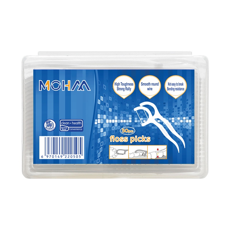 Combo 3 hộp tăm chỉ nha khoa Mohaa vệ sinh kẽ răng tiện lợi, chất liệu mỏng bền an toàn khi sử dụng
