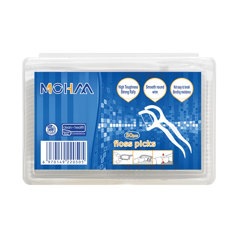 Combo 3 hộp tăm chỉ nha khoa Mohaa vệ sinh kẽ răng tiện lợi, chất liệu mỏng bền an toàn khi sử dụng