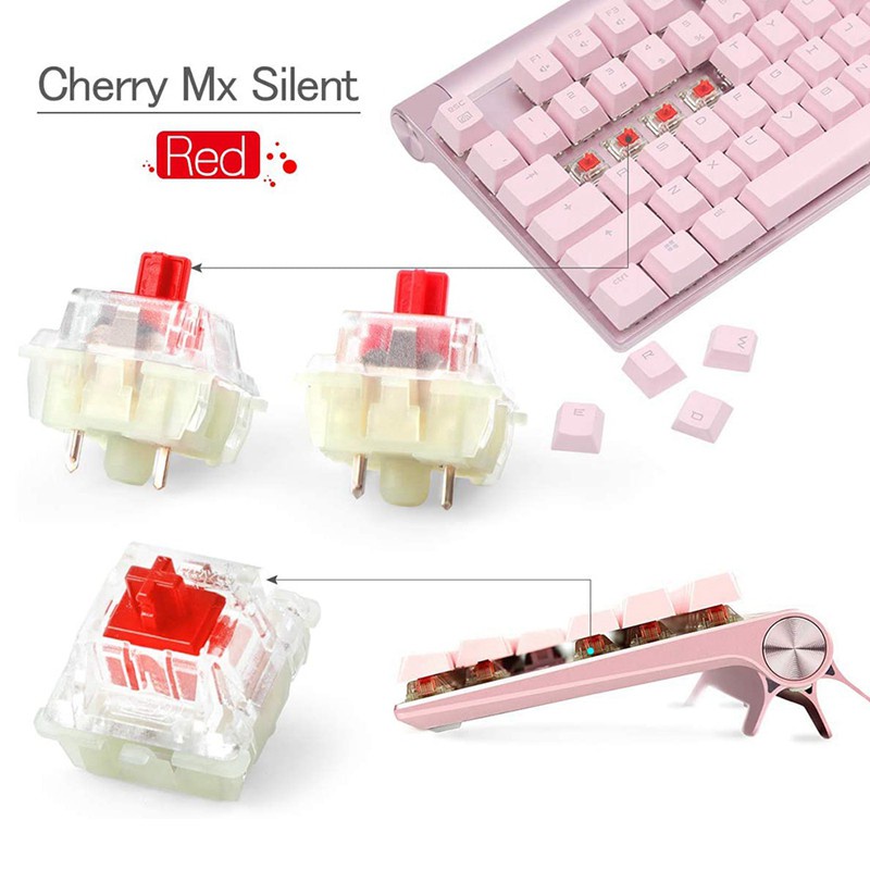 RGB Switch for Cherry Mx Keyswitches Keyule Mechanical Keyboard Switches,45CN Actuation Force (Red 3 Pin 10PCS)