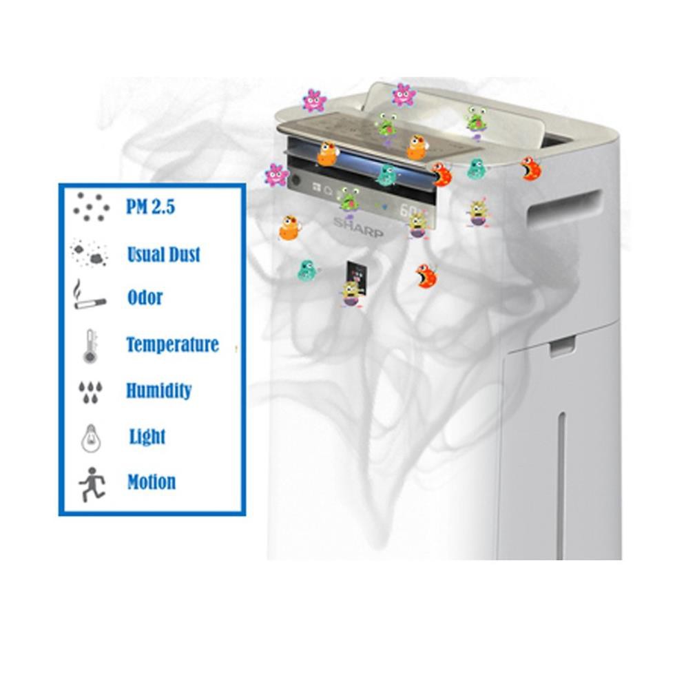 Máy lọc không khí tạo ẩm Sharp KCG60EVW Phân phối chính hãng Bảo hành 12 tháng