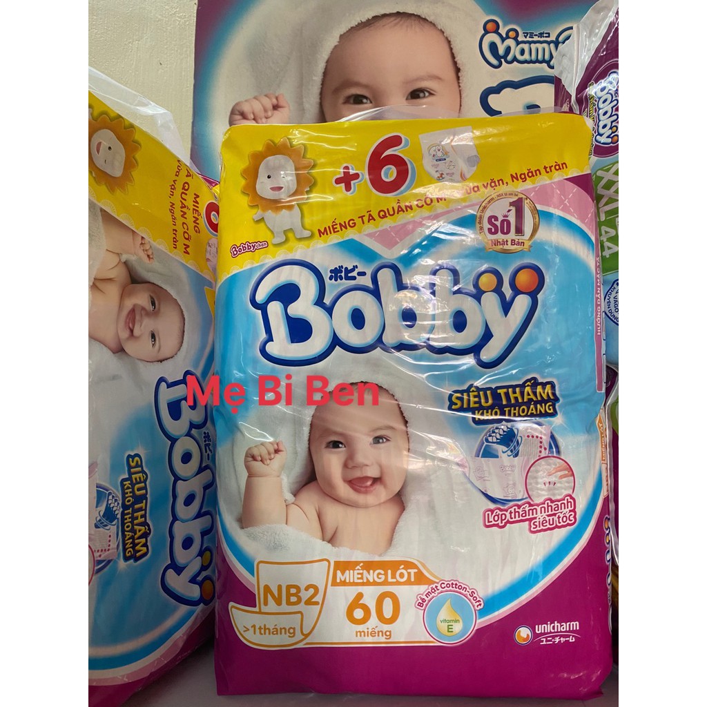 [COMBO 3 GÓI] Miếng Lót Sơ Sinh Bobby Newborn 2 60 Miếng