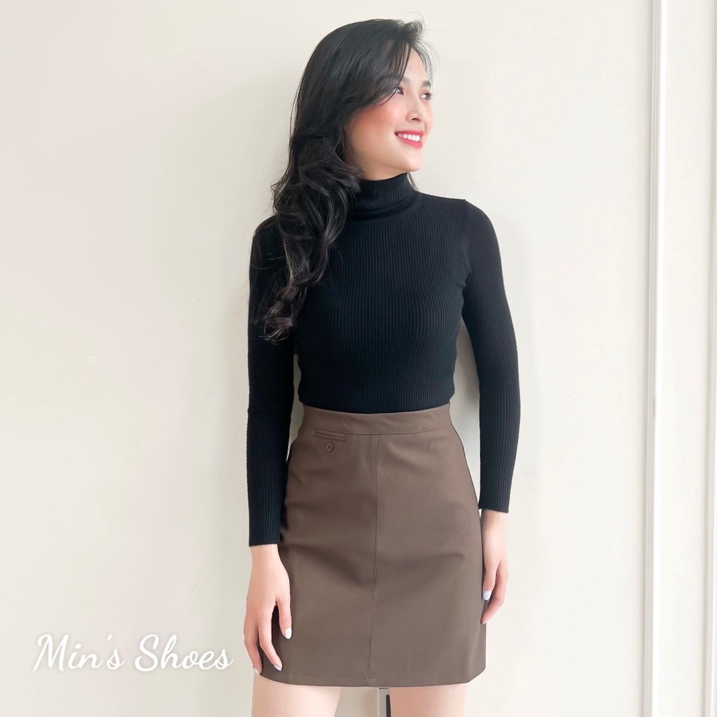 Min's Shoes - Áo Len Nữ Quốc Dân Len Tăm Hàn Cổ Lọ Mềm Dày Dặn Áo 907